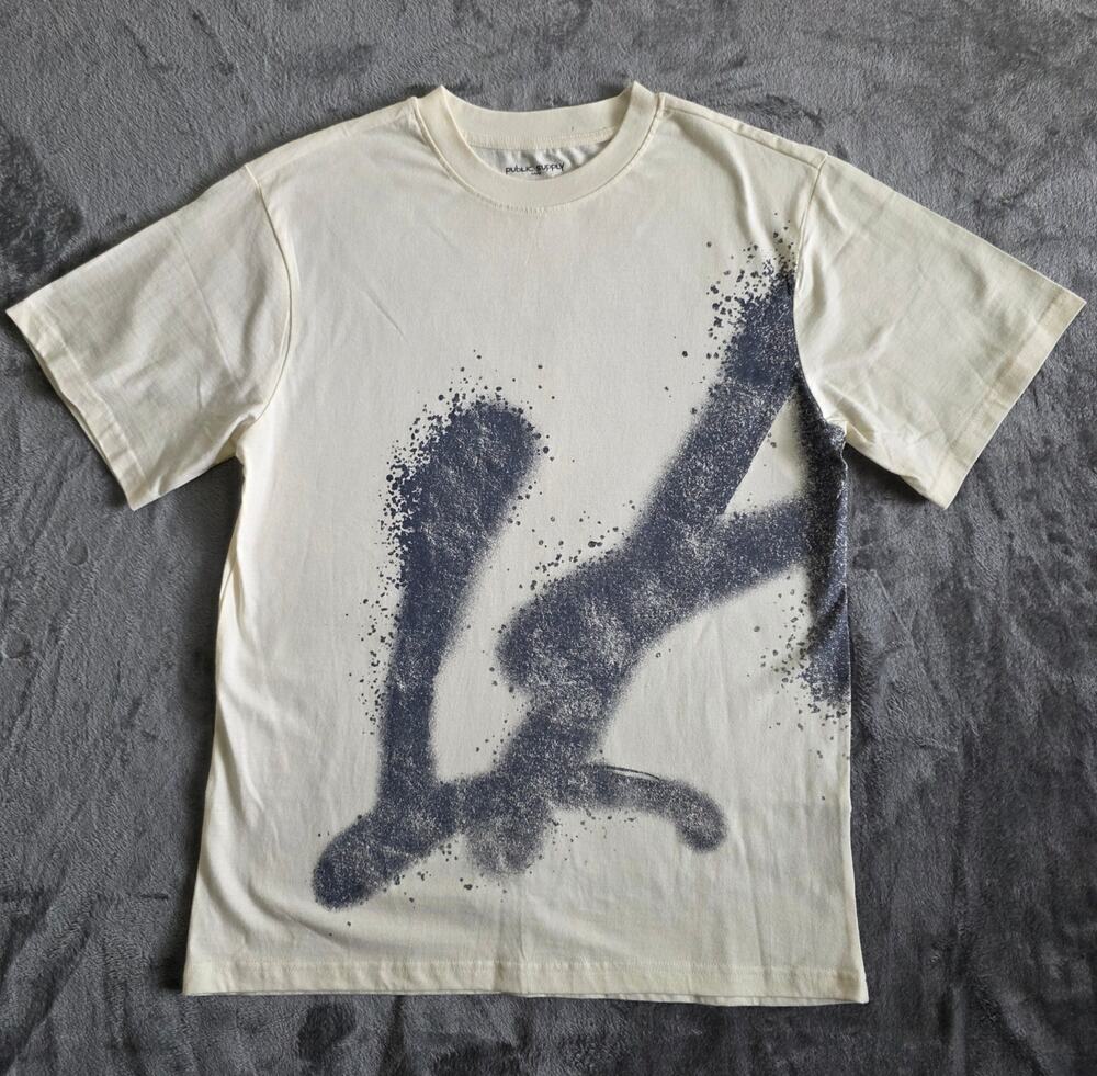 Public Supply NYC Los Angeles Vibes Graphic T-Shirt Men's M Cream